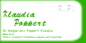 klaudia poppert business card